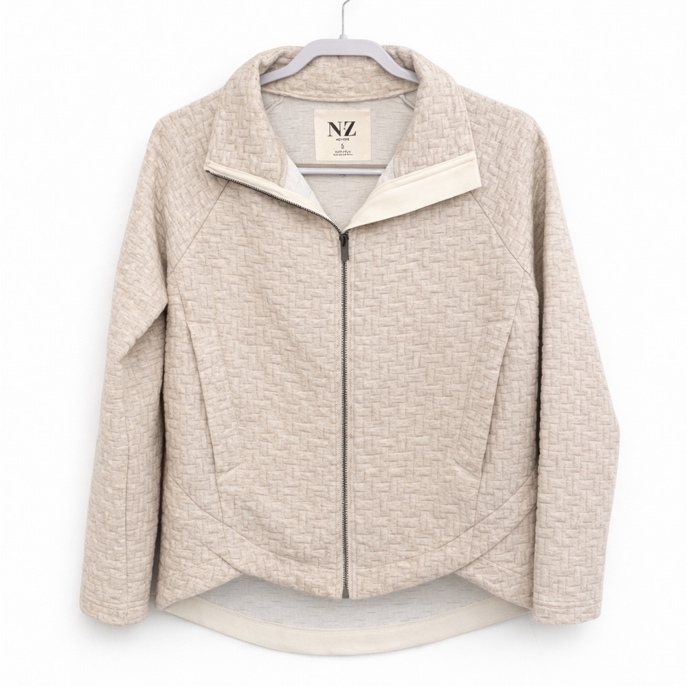 NIC+ZOE All Year Quilted Cream Jacket Size S